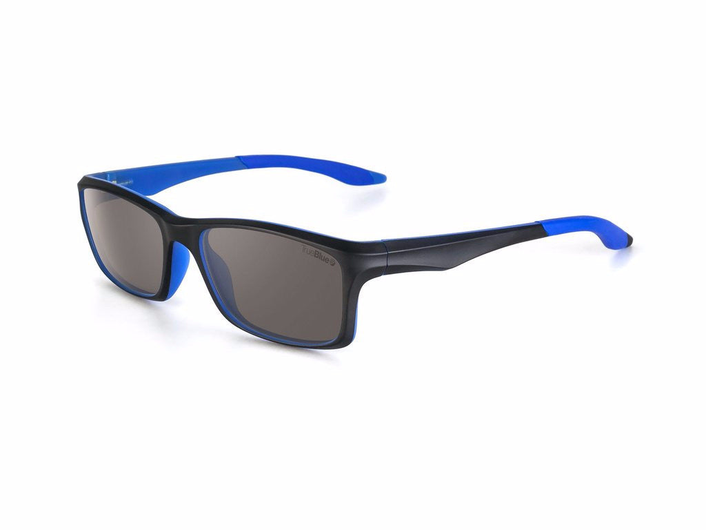 Psycho Cat Polarized Sunglasses - Blue & Tan Tortoise Frame with Blue  Mirror Lens